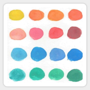 Designer Palette Polka Dots Sticker